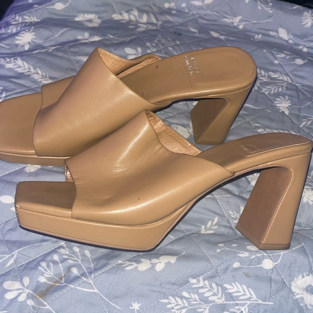 Jeffrey Campbell square toe platform mules - Picture 1 of 5